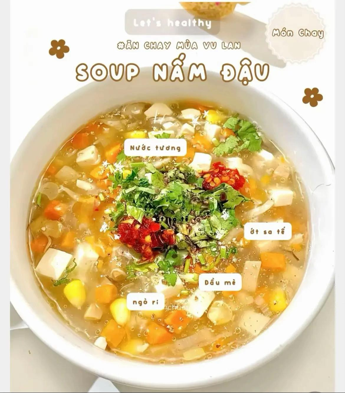 Súp Nấm Đậu Thanh Mát Hương Vị Tinh Tế