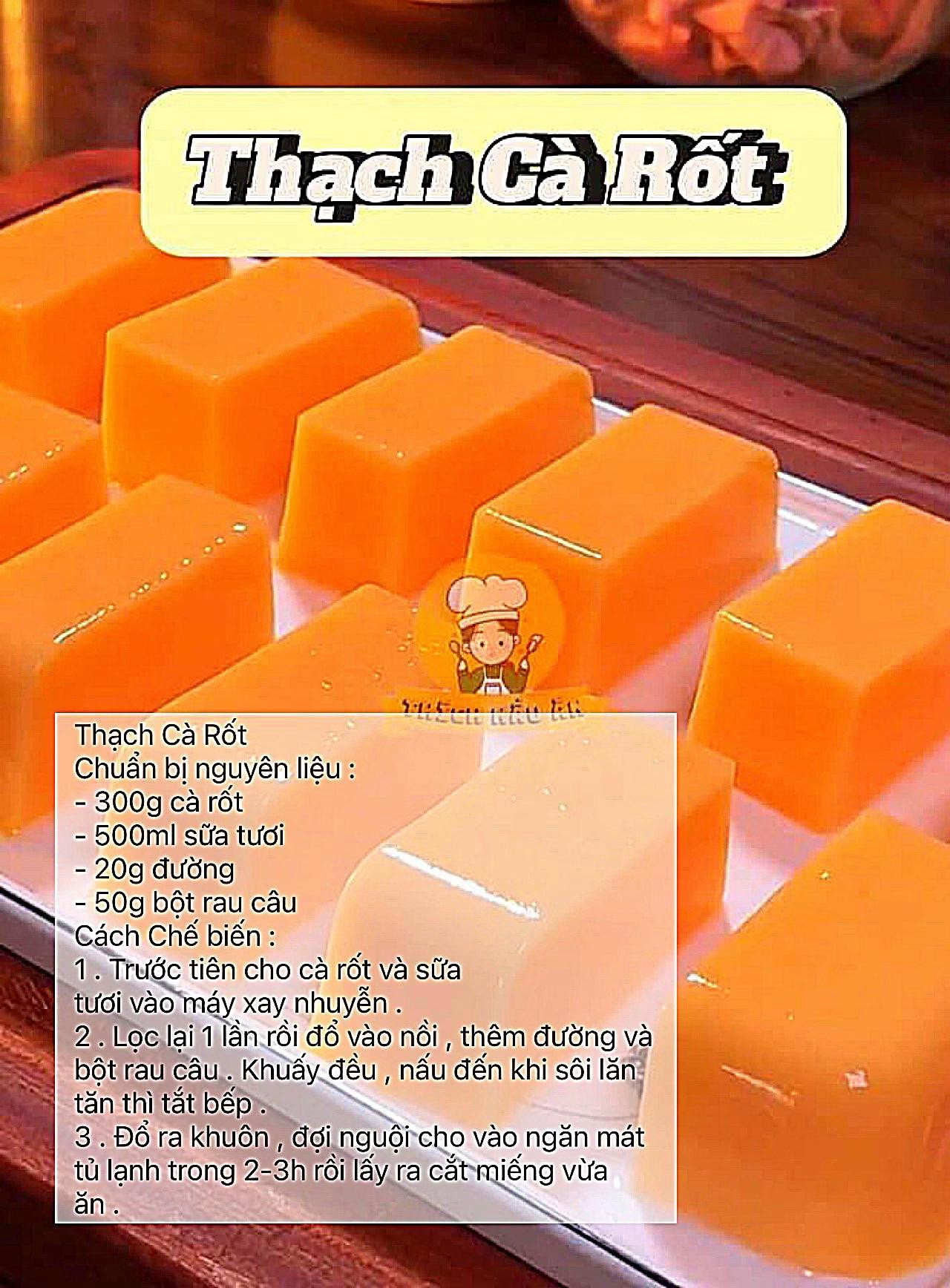 Thạch Rau Câu Mát Lạnh Từ Rau Củ Quả Sắc Màu