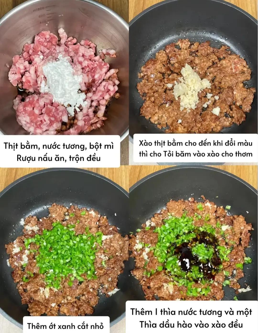 Thịt băm xào ớt cay thơm, hấp dẫn mọi giác quan