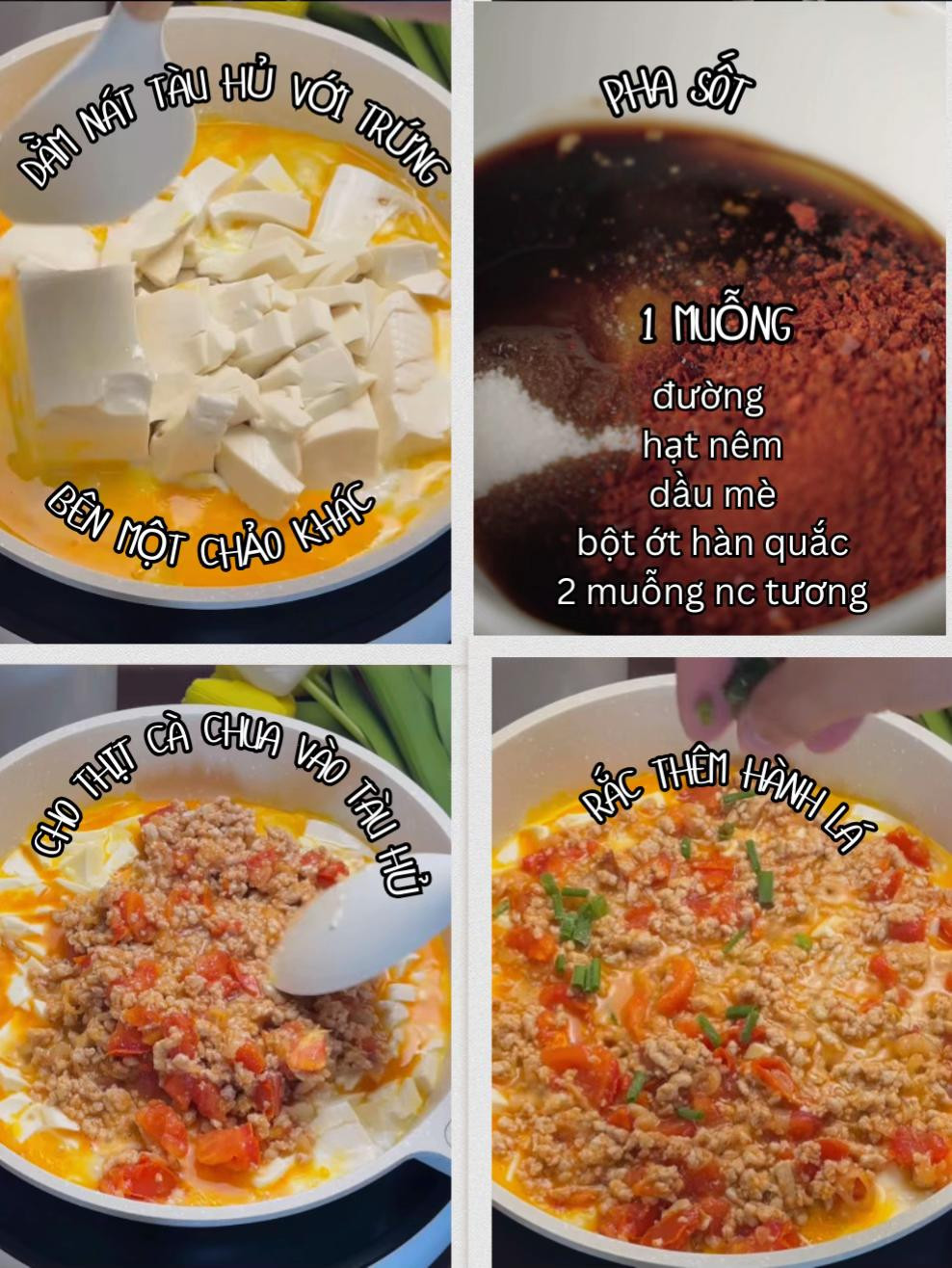 Thịt Sốt Đậu Hủ Non Ngon Tuyệt Dễ Làm