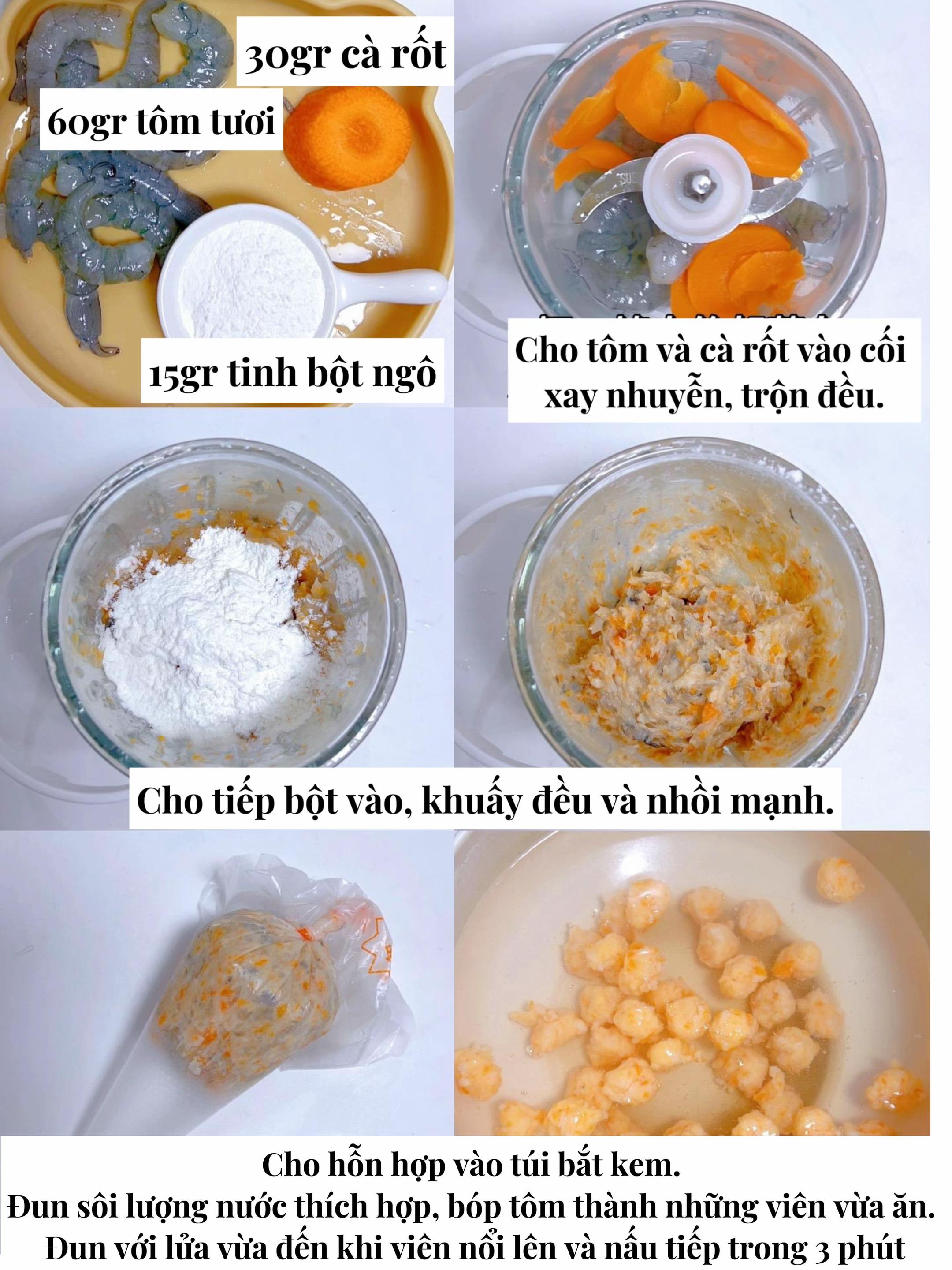 Thịt Viên Tôm Cà Rốt Bổ Dưỡng Cho Bé