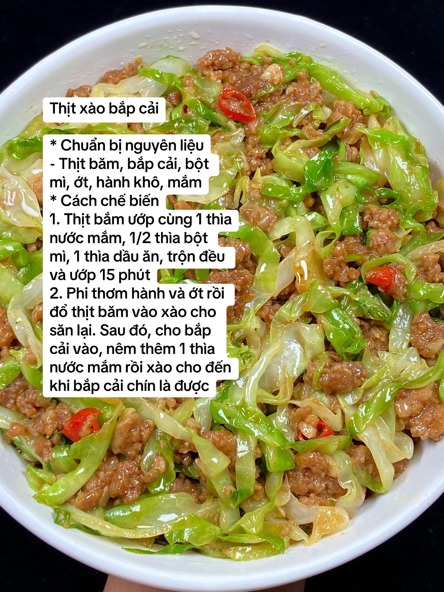 Thịt xào bắp cải