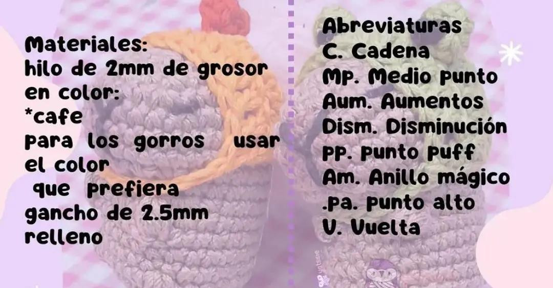 Tiernos capibaras de crochet con gorritos coloridos