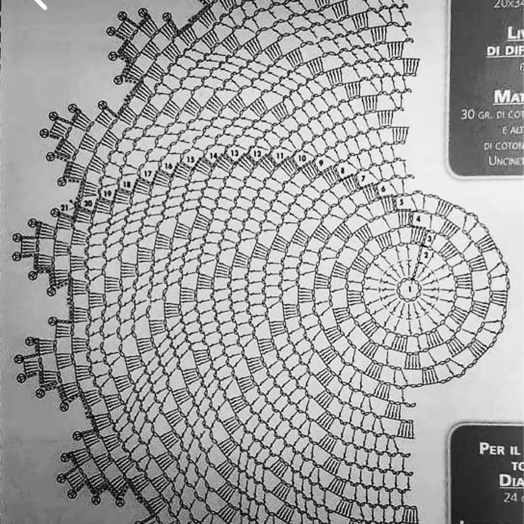 Toalhinha Crochê Espiral Elegante com Padrão Intricado