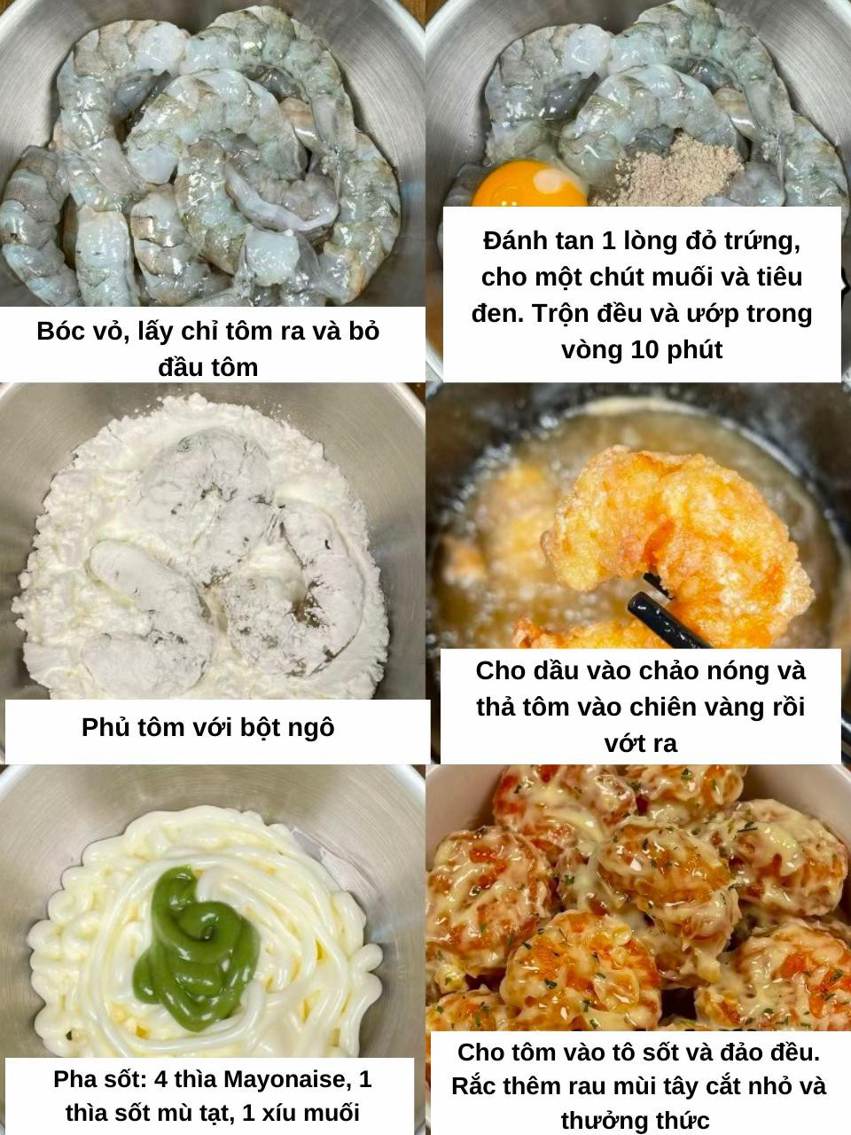 Tôm Sốt Mù Tạt Mềm Mịn Ngất Ngây