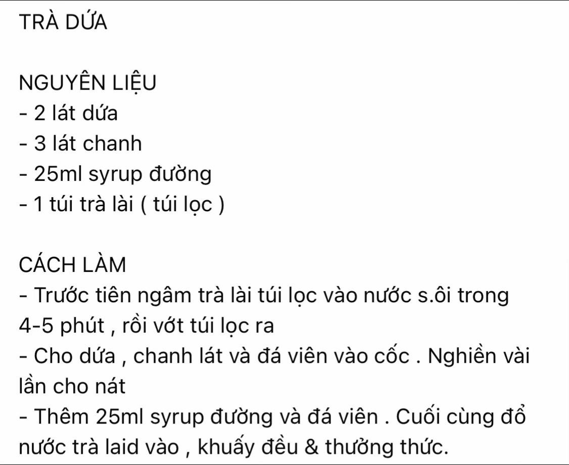 Trà Dứa Mát Lạnh Giải Nhiệt Ngày Hè