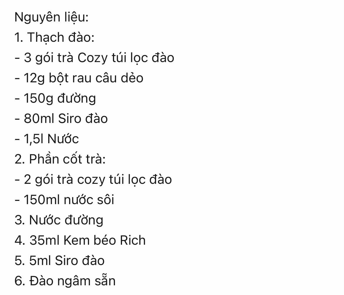 Trà Thạch Đào Mát Lạnh, Thơm Ngon Như Highland