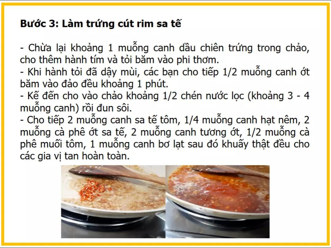 Trứng Cút Rim Sa Tế Cay Nồng Hấp Dẫn