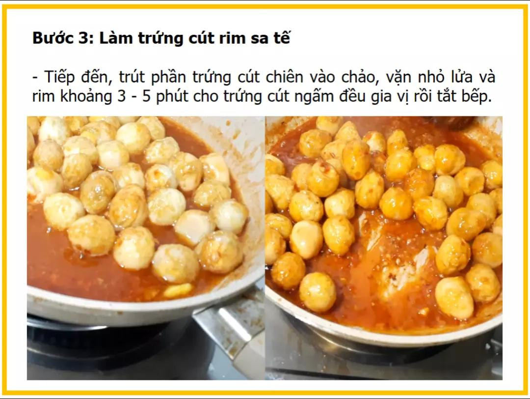 Trứng Cút Rim Sa Tế Cay Nồng Hấp Dẫn