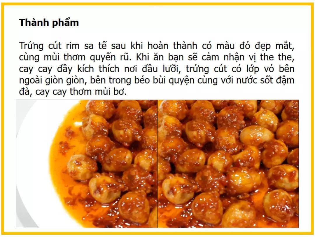 Trứng Cút Rim Sa Tế Cay Nồng Hấp Dẫn