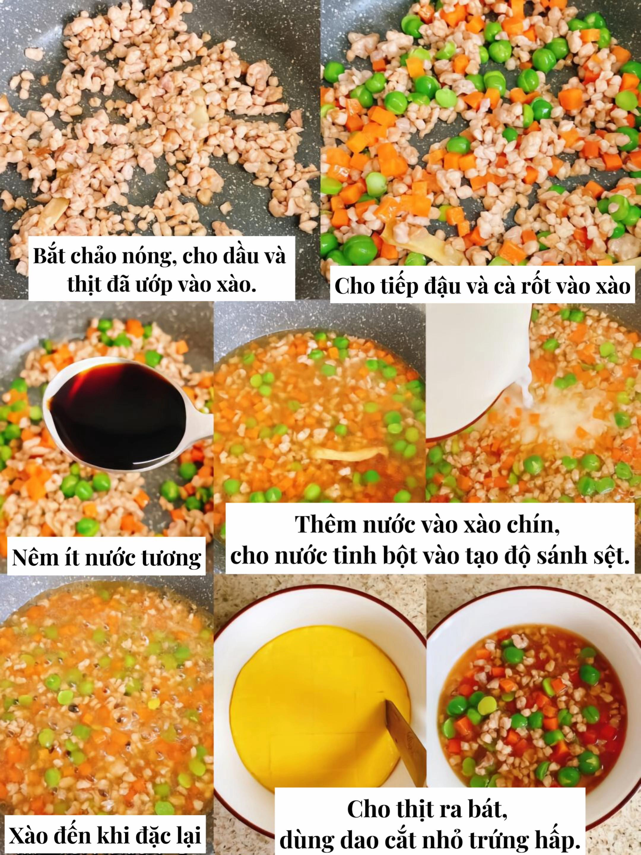 Trứng Hấp Thịt Đậu - Mềm Mịn Cho Bé Yêu