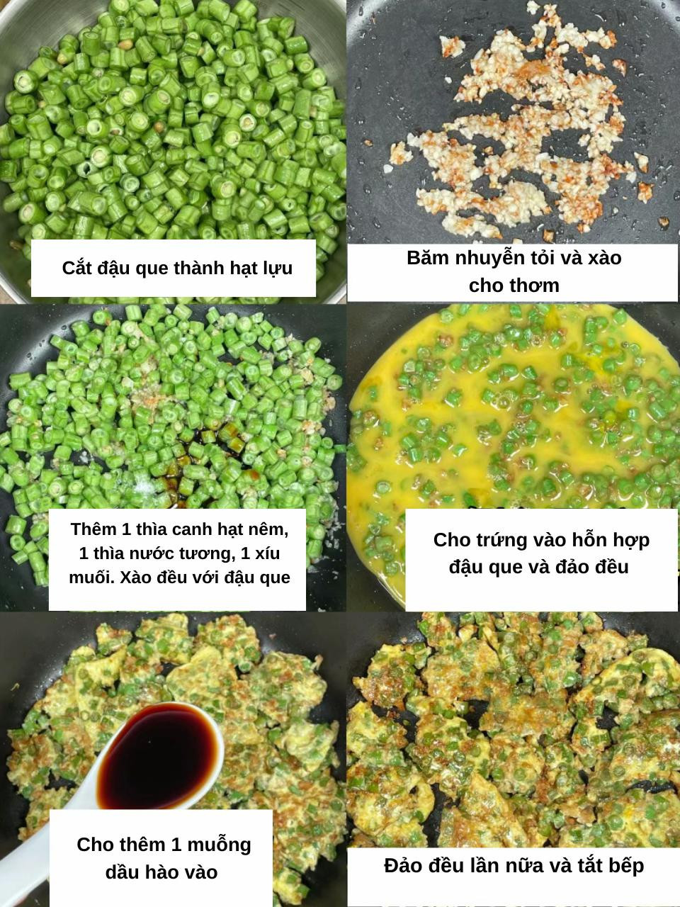 Trứng Xào Đậu Que Ngon Ngất Ngây