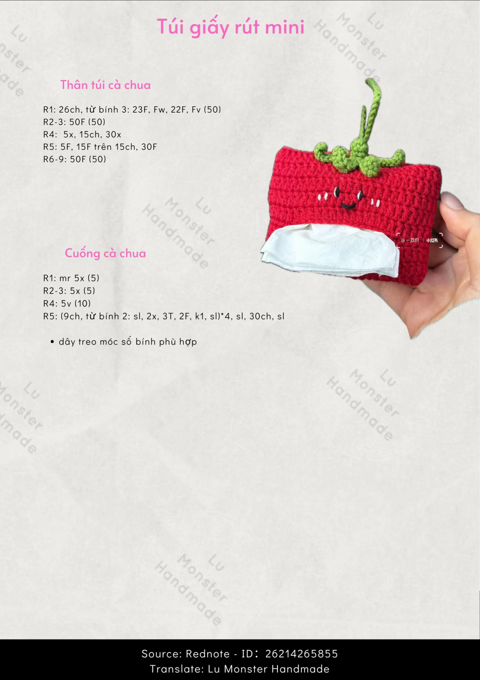 Túi giấy rút cà chua mini