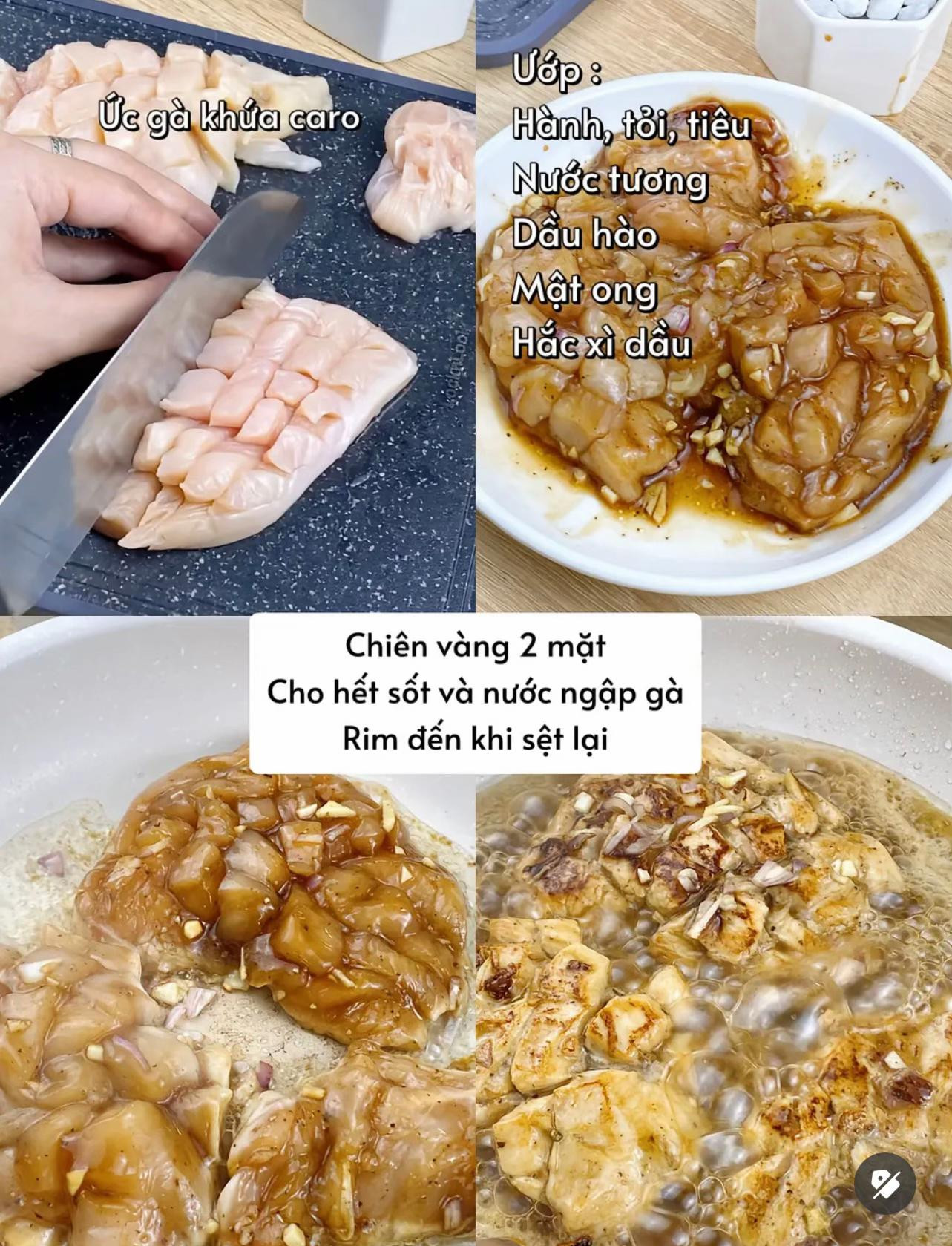 Ức Gà Rim Mật Ong Thơm Lừng Đậm Đà