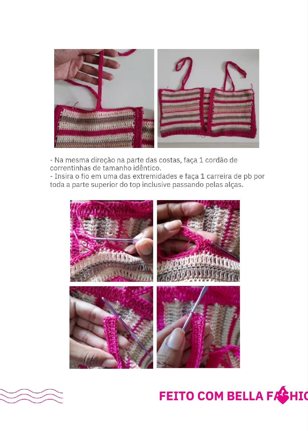 Vestido de Crochê Colorido para o Verão