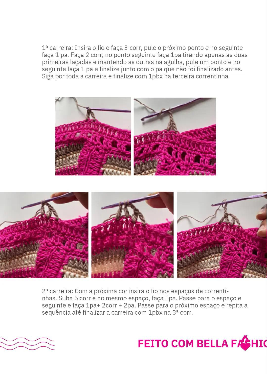 Vestido de Crochê Colorido para o Verão