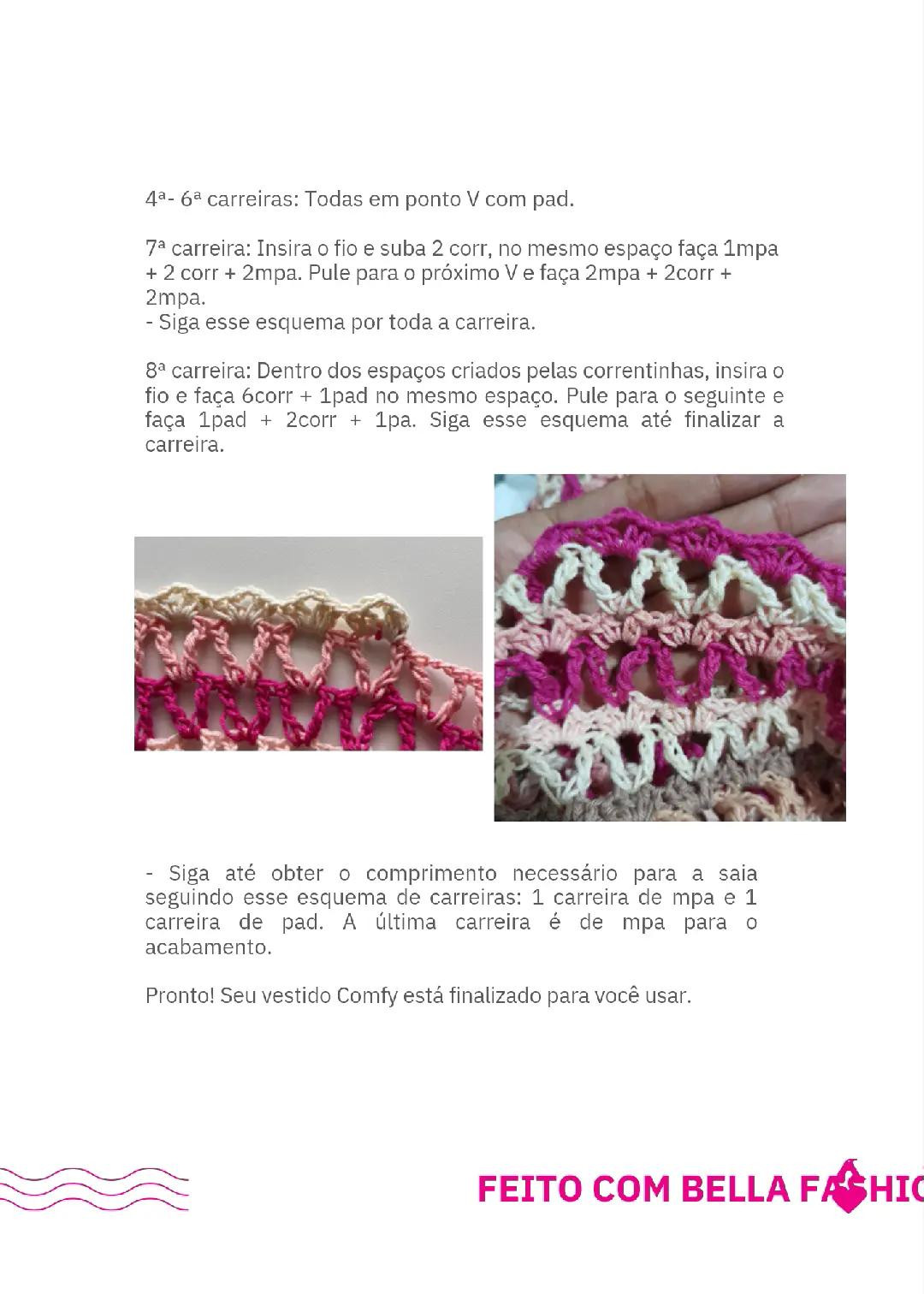 Vestido de Crochê Colorido para o Verão