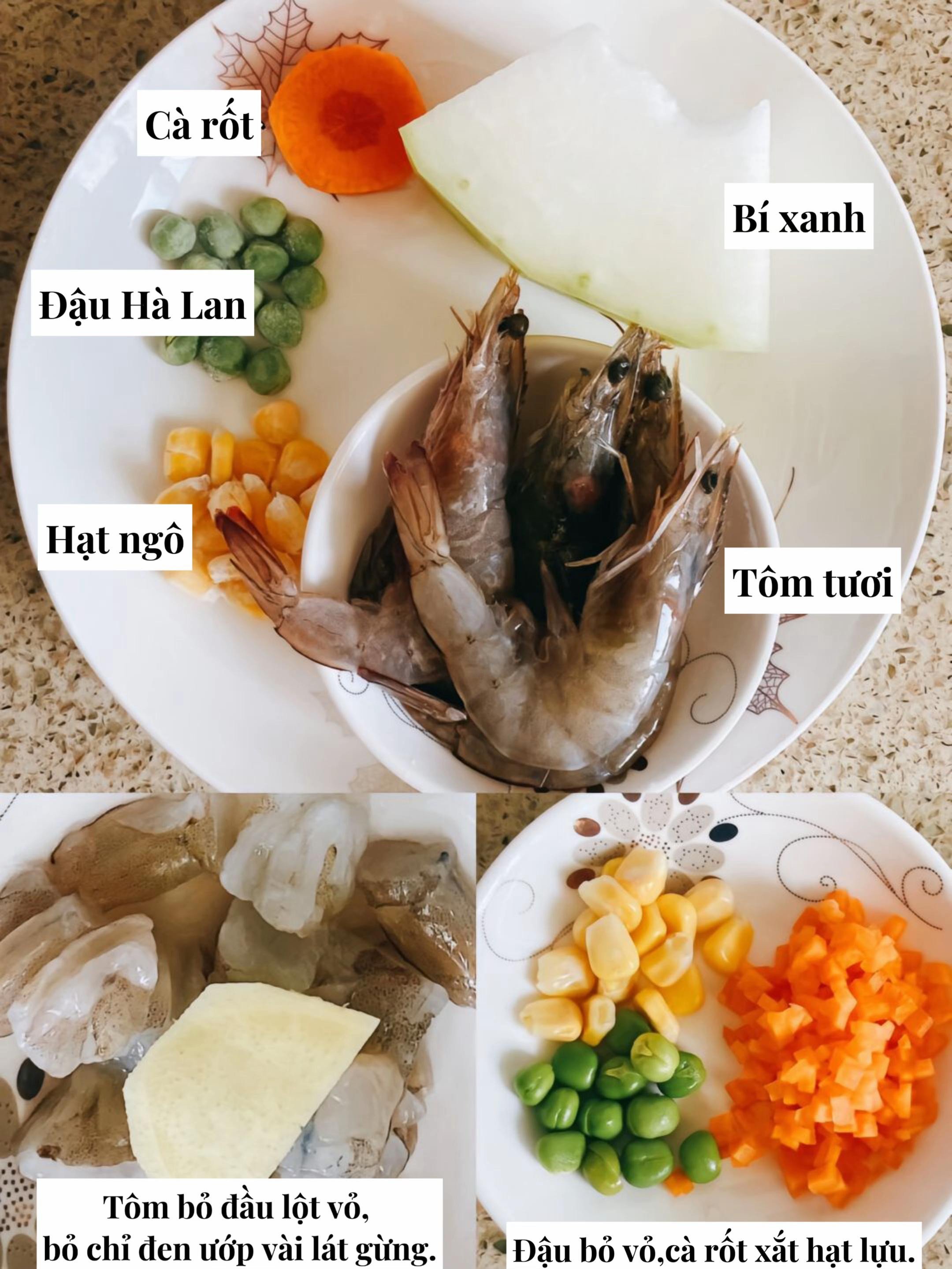 Xíu Mại Tôm Rau Củ Ngọt Mềm Dinh Dưỡng Cho Bé