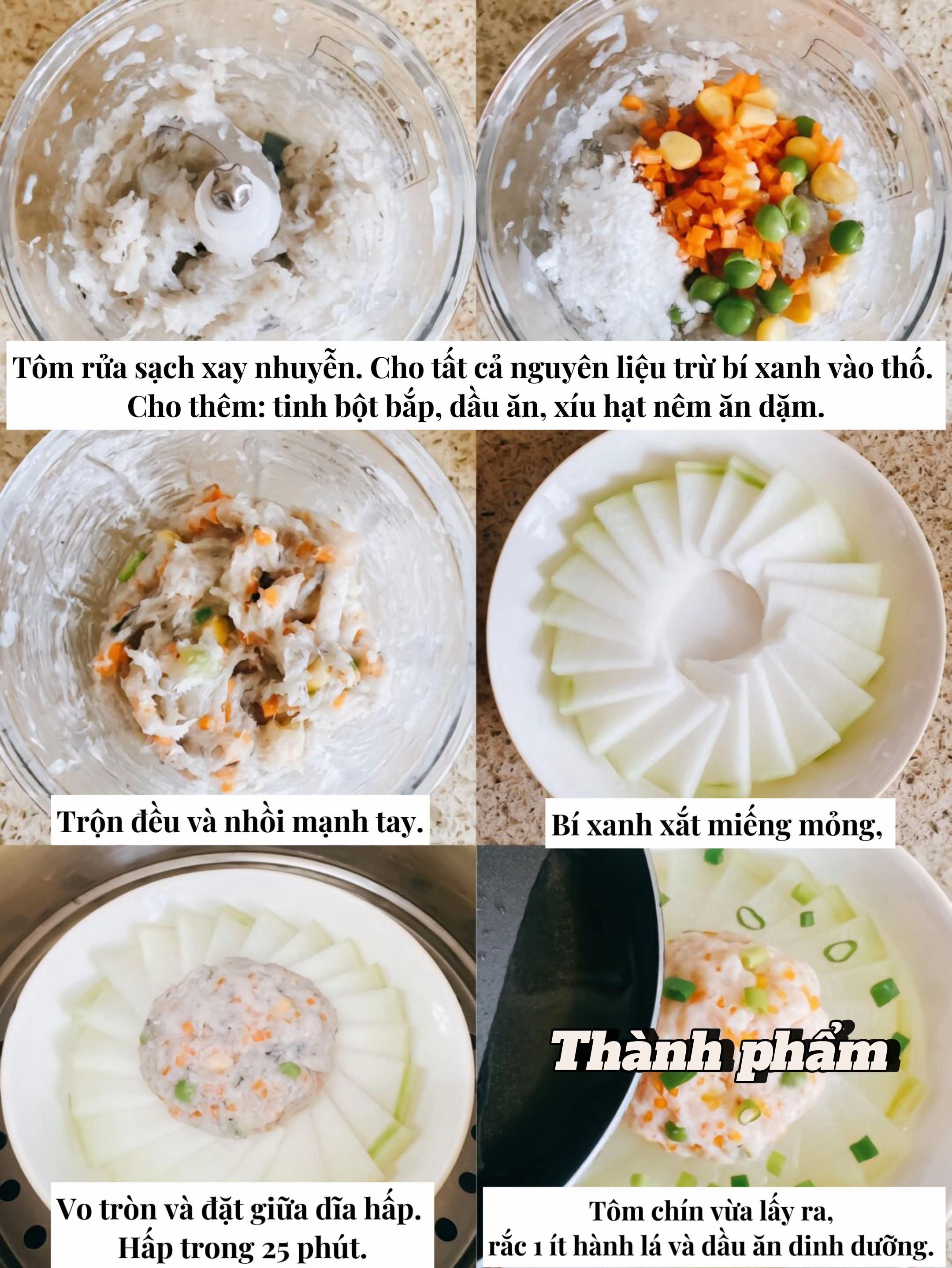 Xíu Mại Tôm Rau Củ Ngọt Mềm Dinh Dưỡng Cho Bé