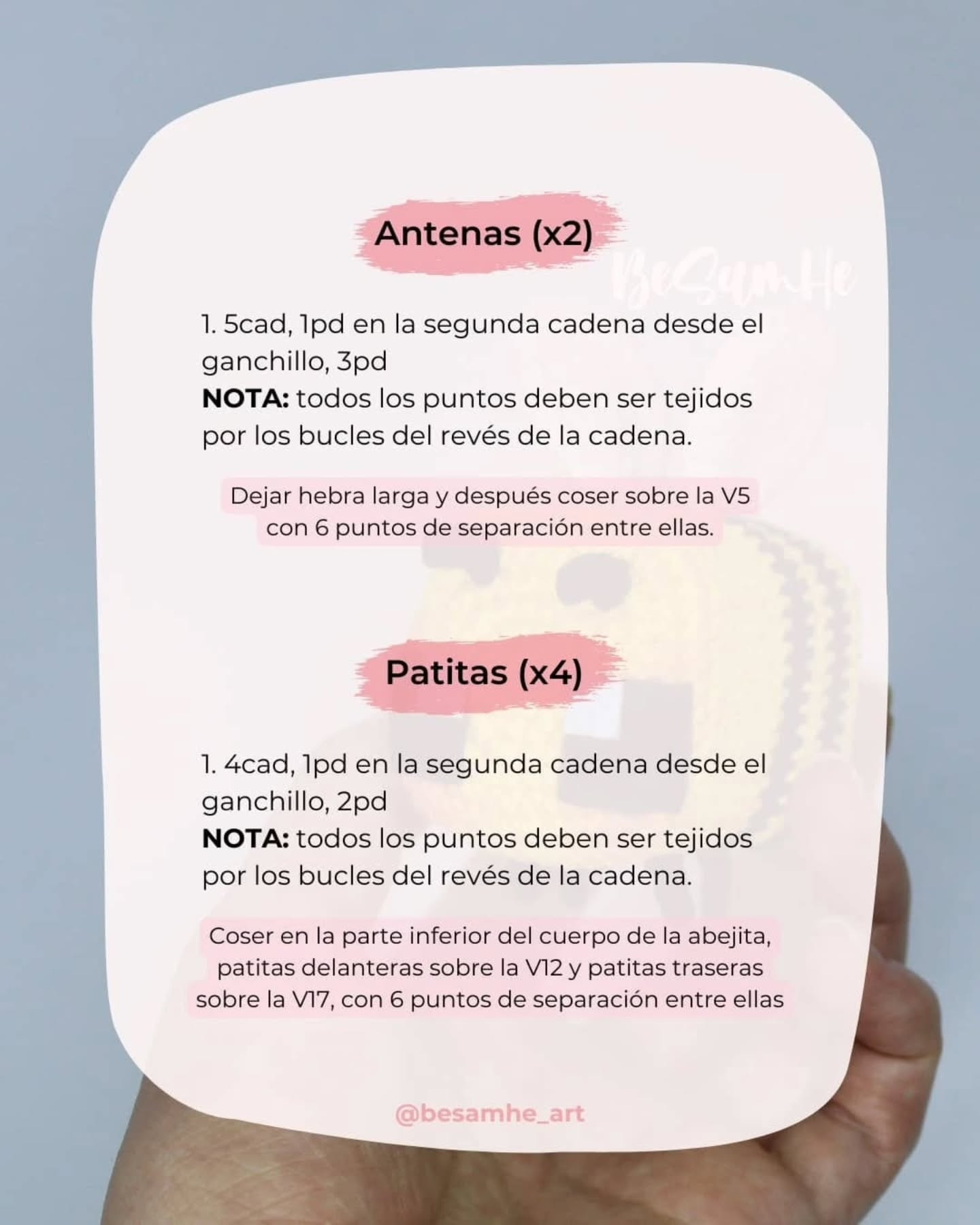 Abeja Amigurumi: Patrón Gratuito para Móc Lên