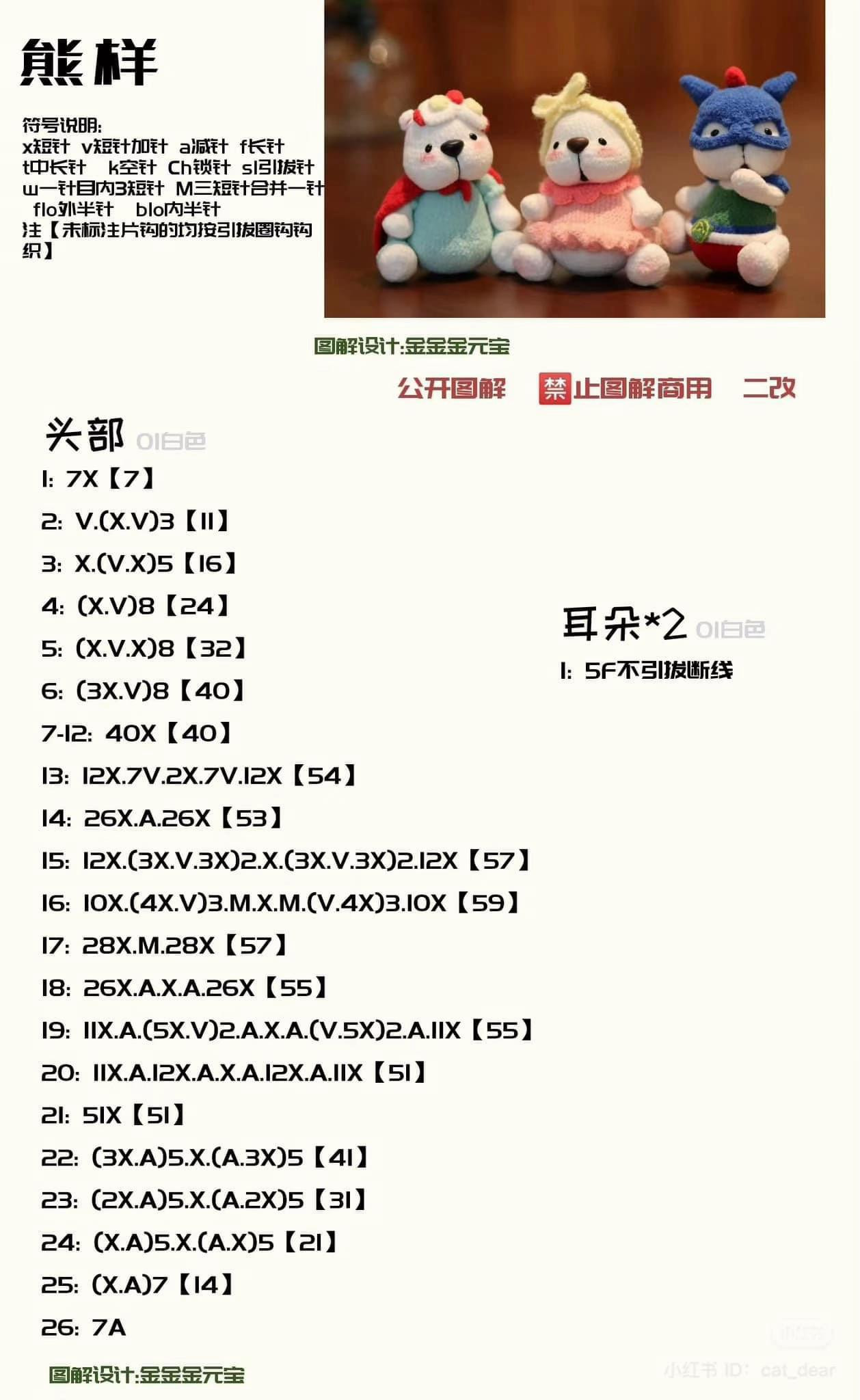 Adorable Crochet Bears Trio in Playful Outfits