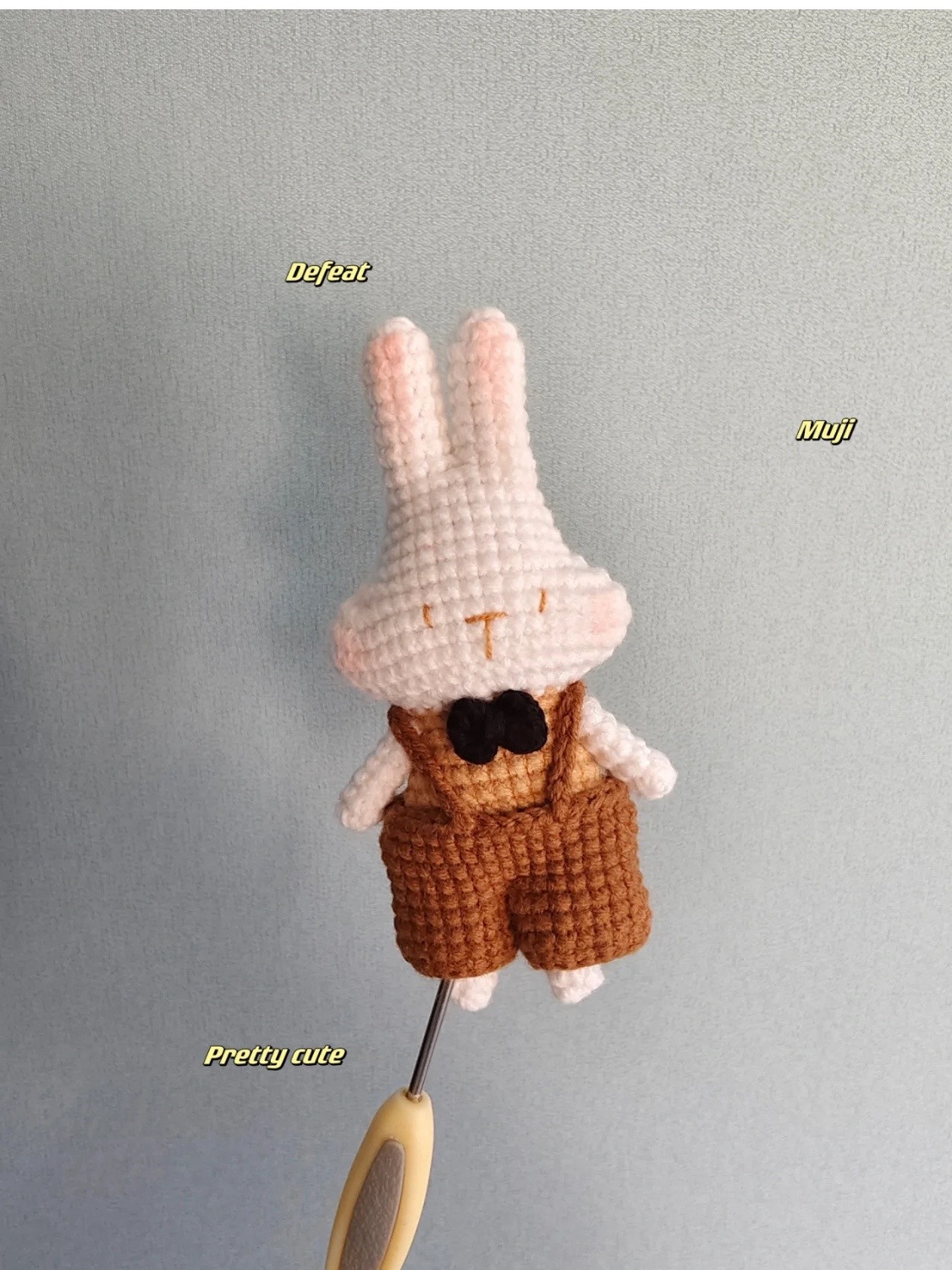 Adorable Crochet Bunny in Overalls Amigurumi Pattern