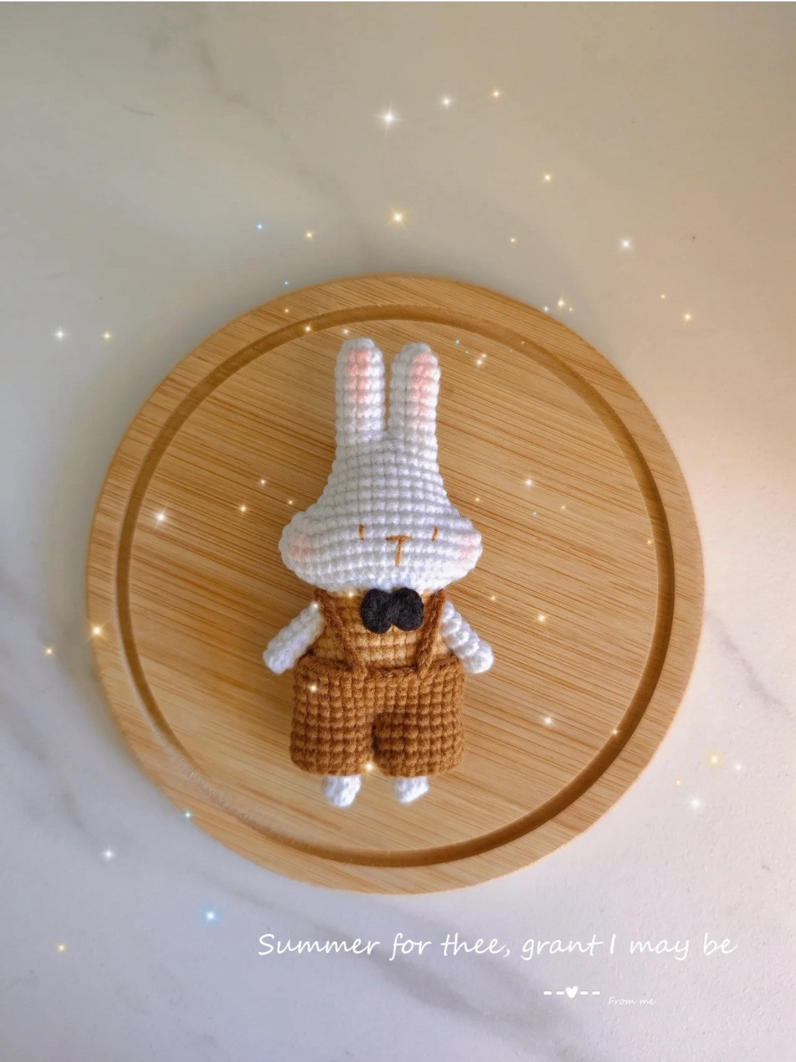Adorable Crochet Bunny in Overalls Amigurumi Pattern
