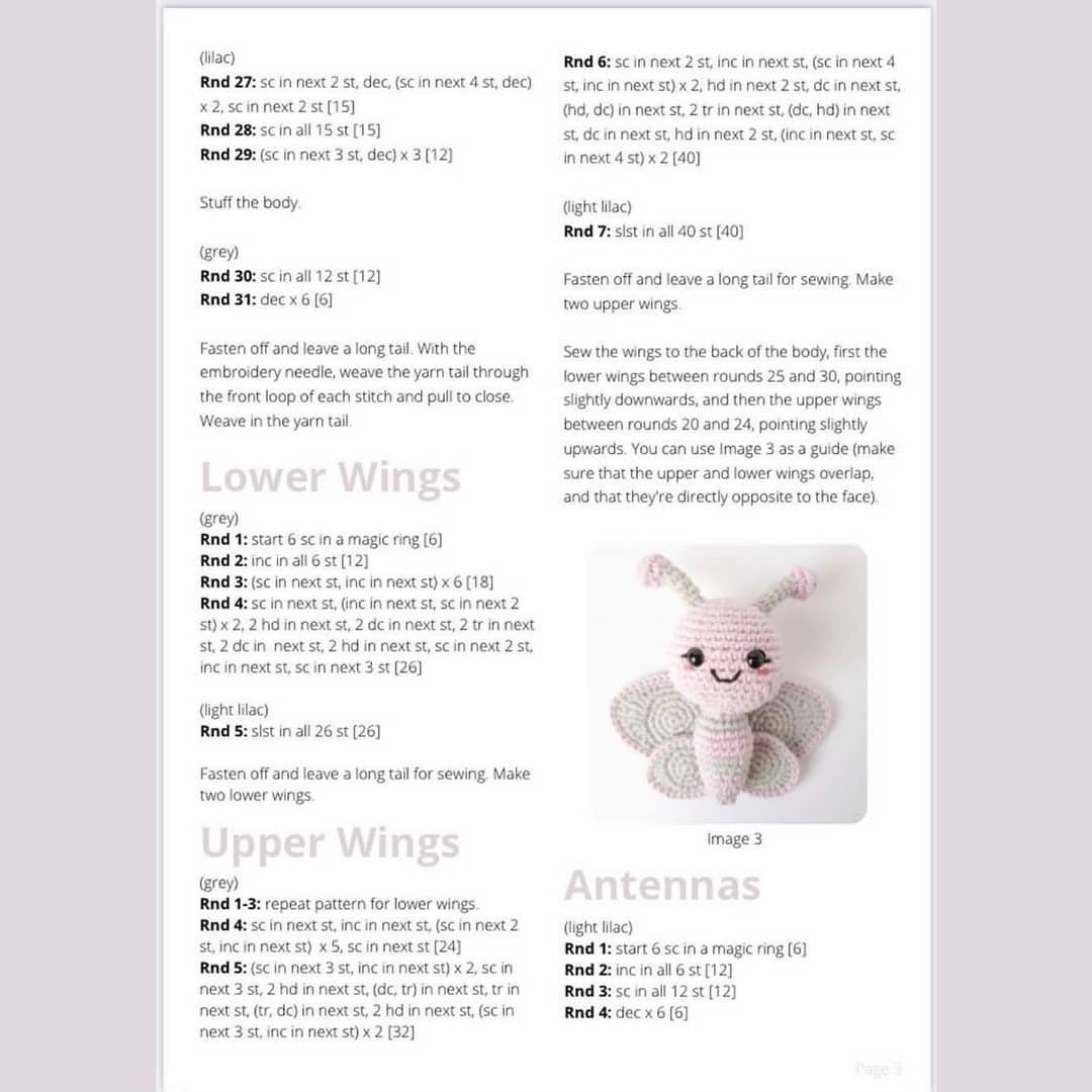 Adorable Crochet Butterfly Amigurumi Free Pattern for Beginners