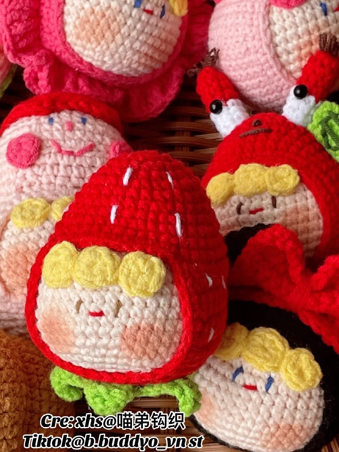 Adorable Crochet Characters in a Basket for Creative Inspiration