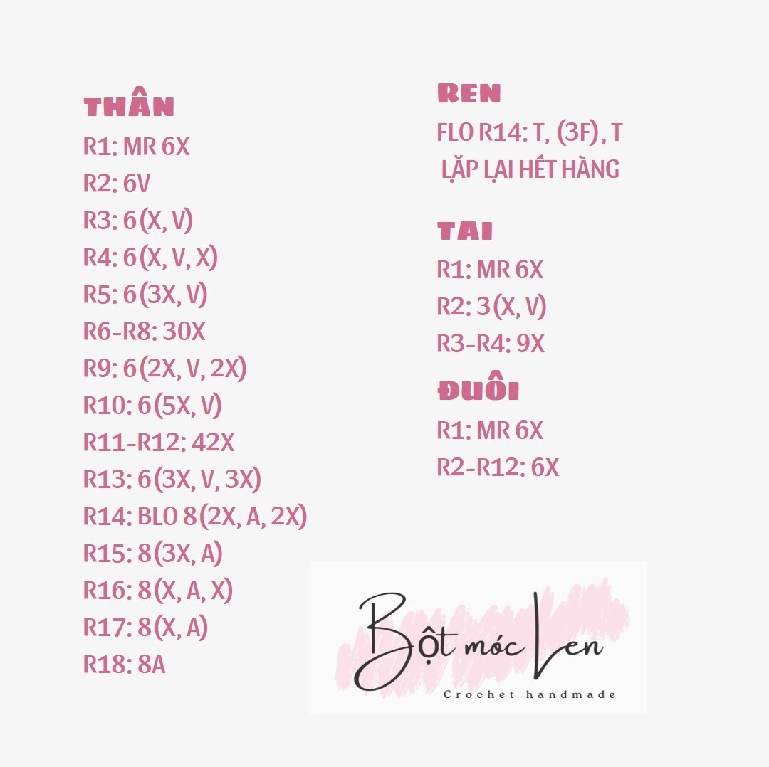 Adorable Crochet Chart for Cute Plushie Toy