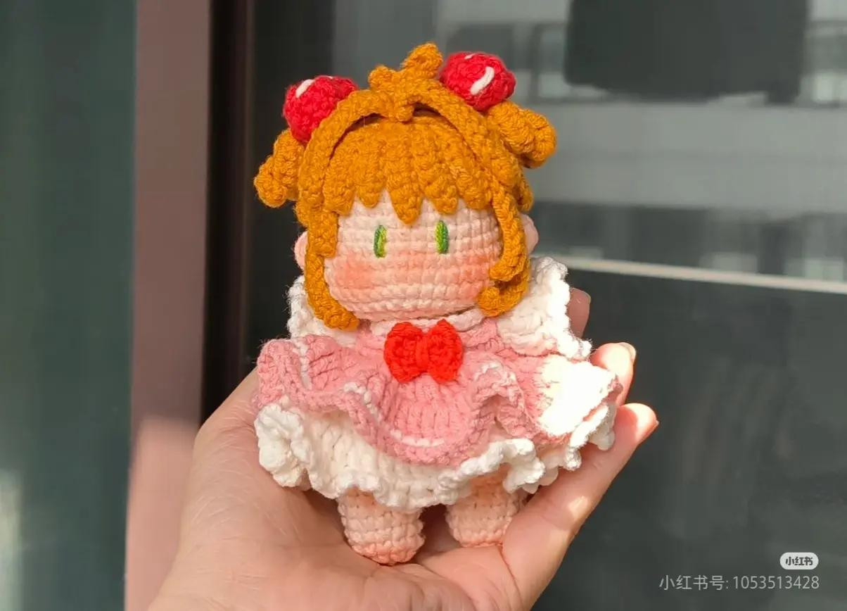 Adorable Crochet Doll Inspired by Anime Character Sakura