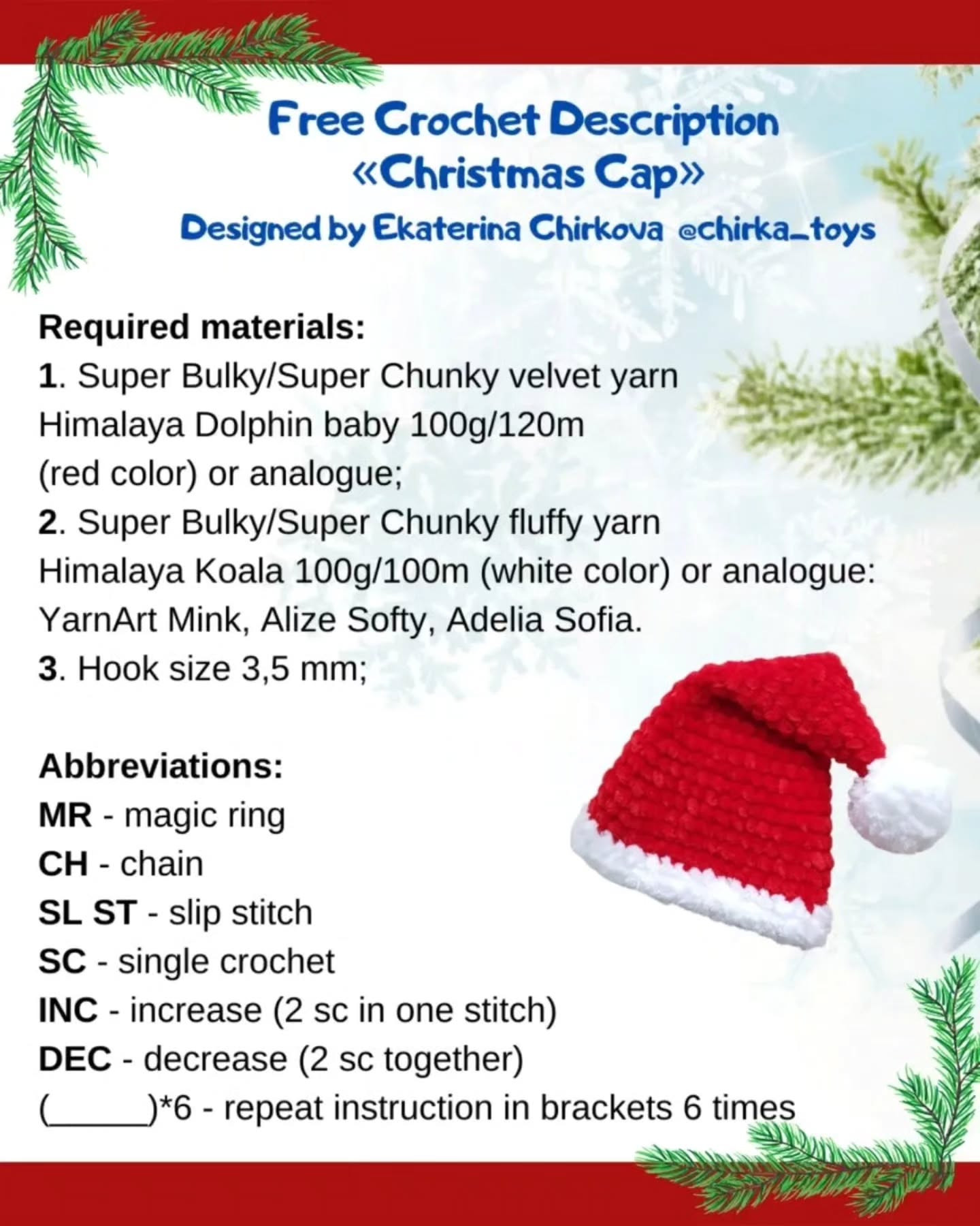 Adorable Crochet Dragons with Santa Hats Free Pattern