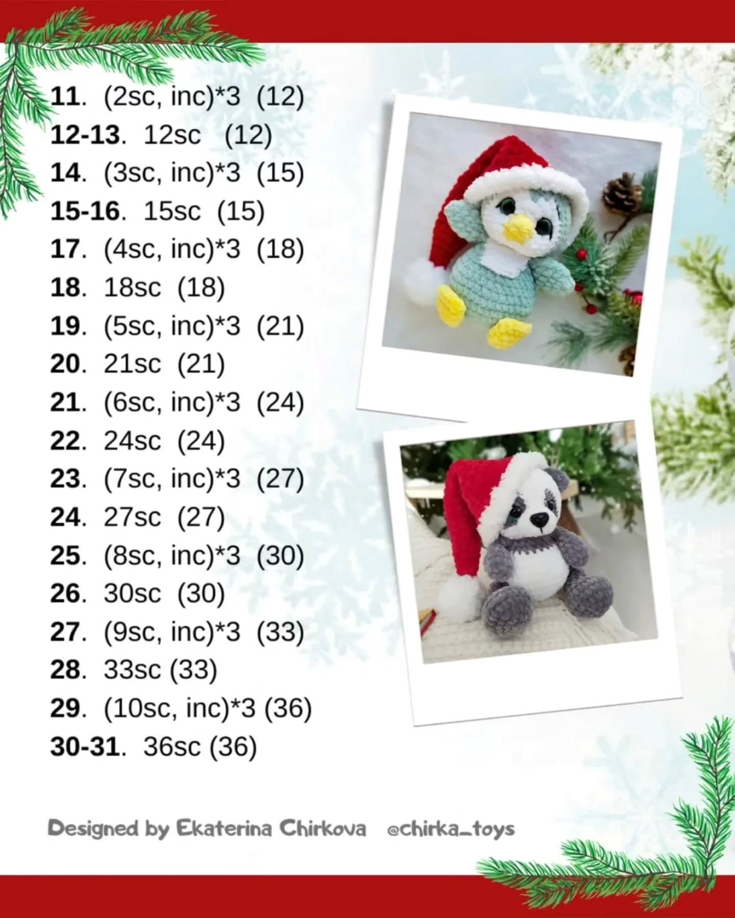 Adorable Crochet Dragons with Santa Hats Free Pattern