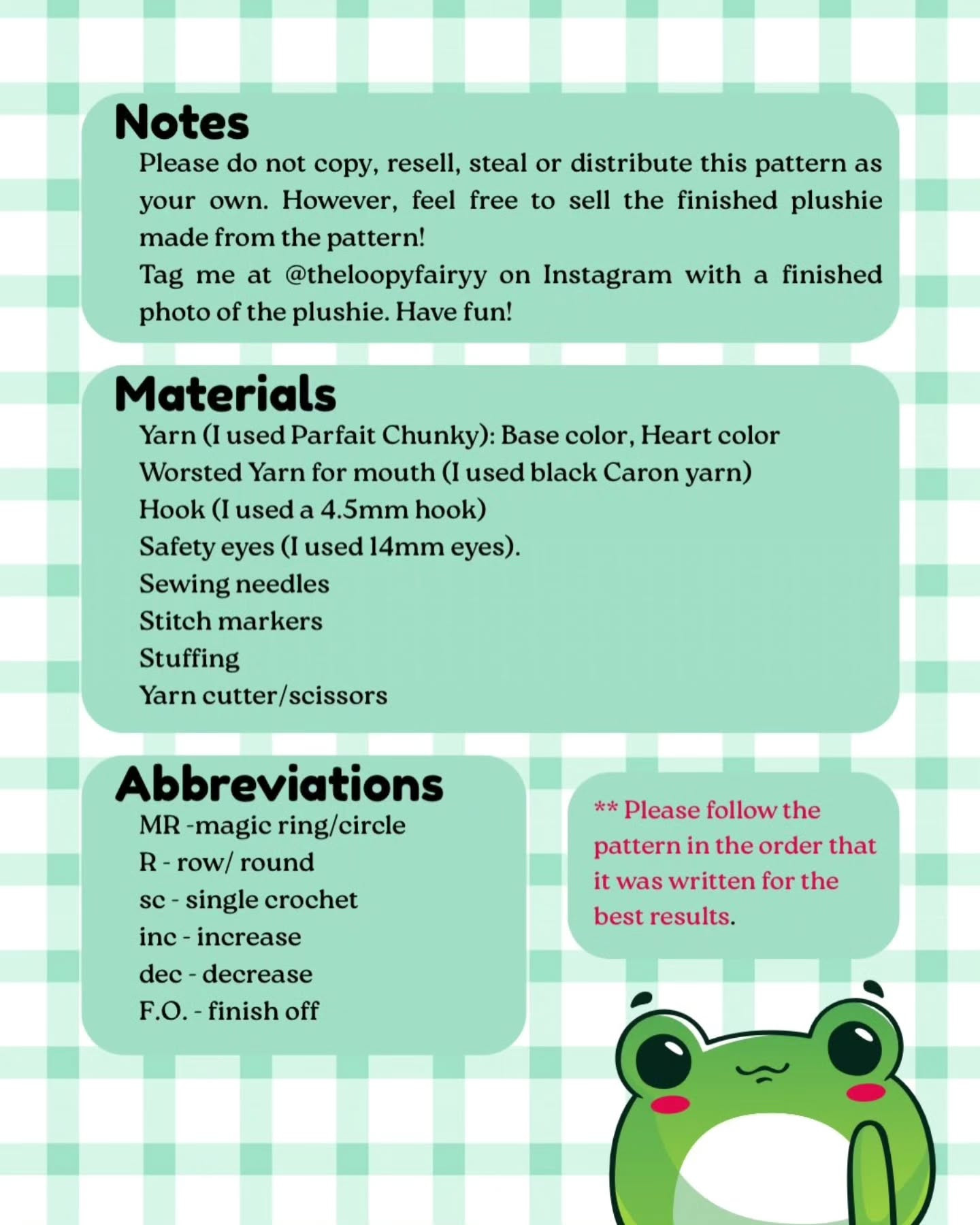 Adorable Crochet Pattern: Chubby Frog with Heart Design