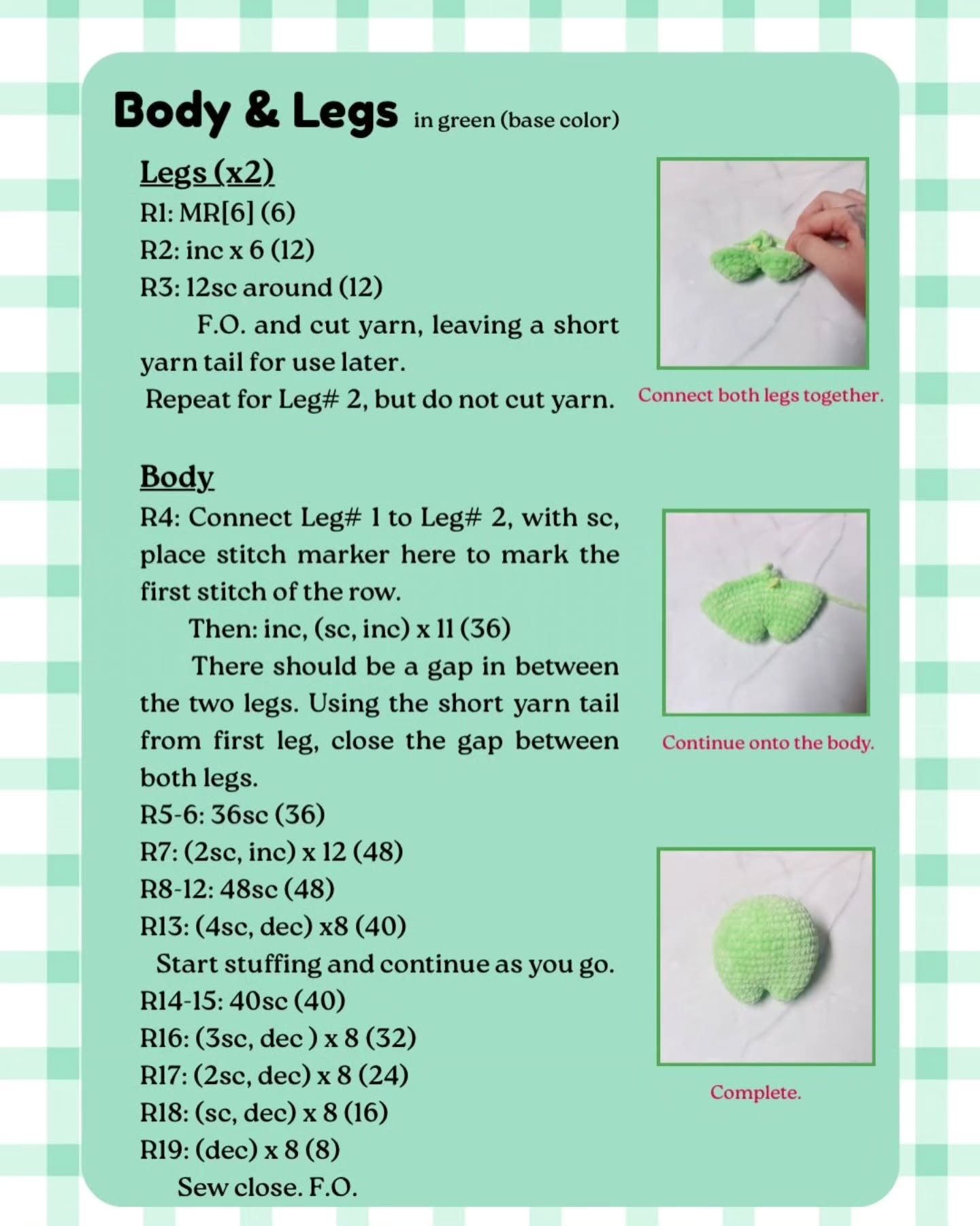 Adorable Crochet Pattern: Chubby Frog with Heart Design