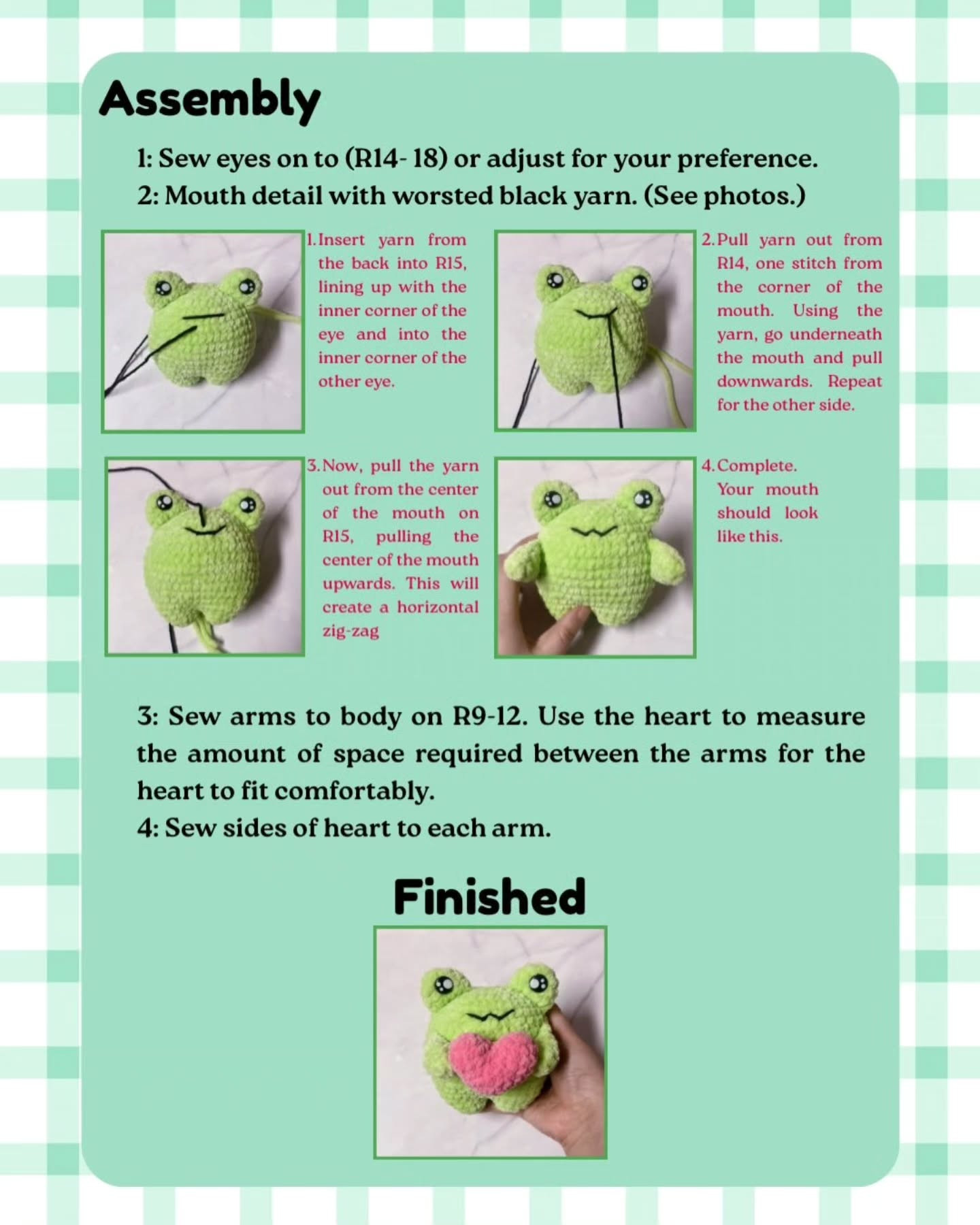 Adorable Crochet Pattern: Chubby Frog with Heart Design