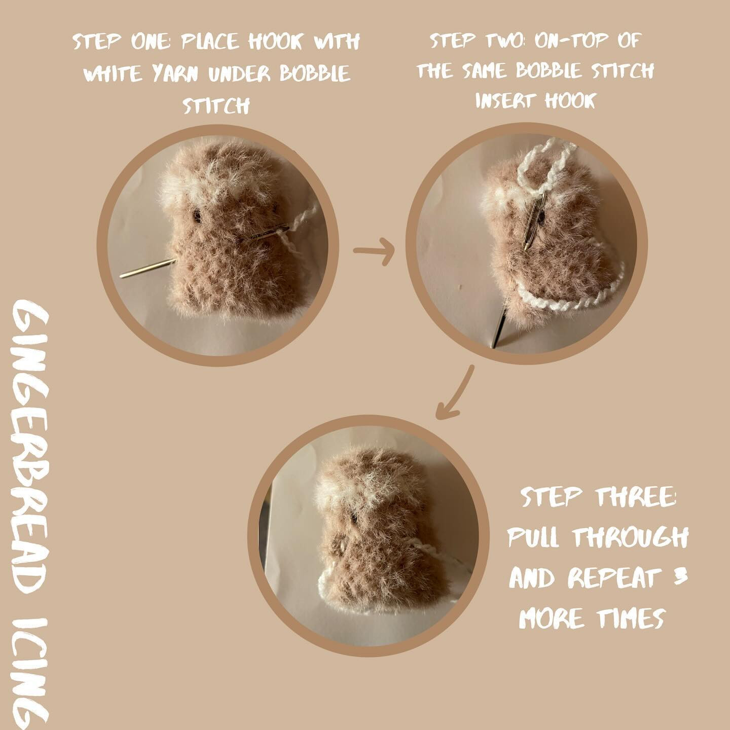 Adorable Crochet Pattern for Cute Brown and White Stuffed Toy