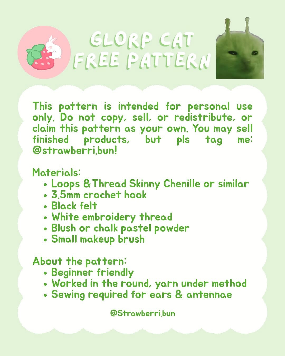 Adorable Mint Green Crochet Creature Free Pattern