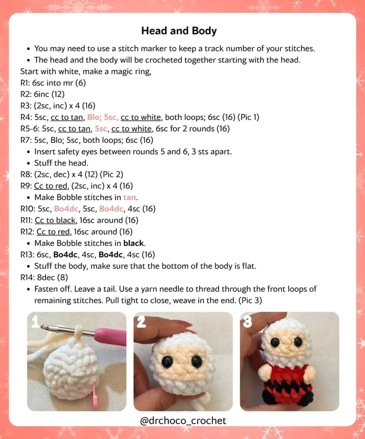 Adorable Santa Crochet Keychain Pattern for Christmas