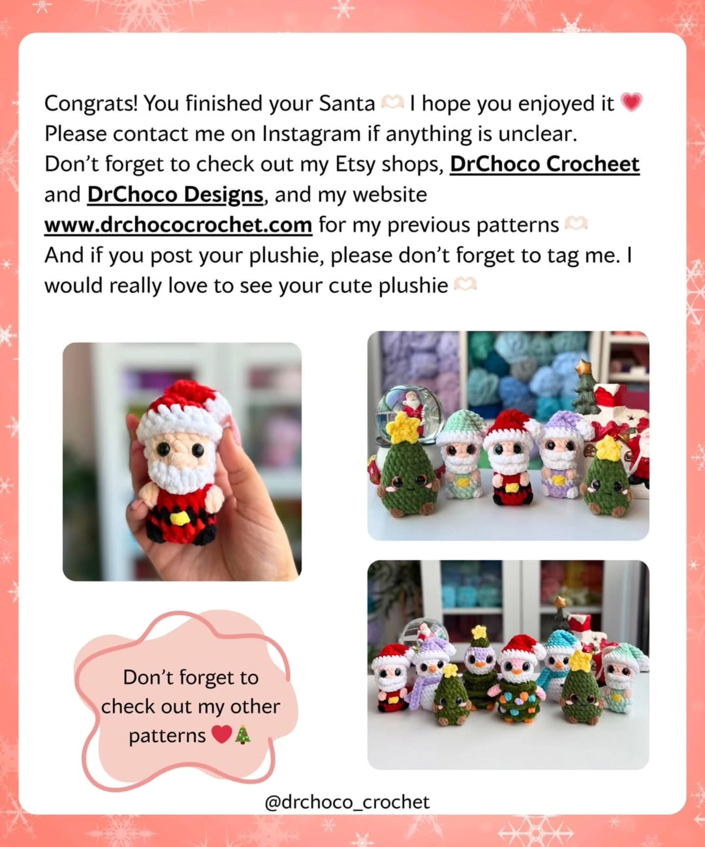 Adorable Santa Crochet Keychain Pattern for Christmas