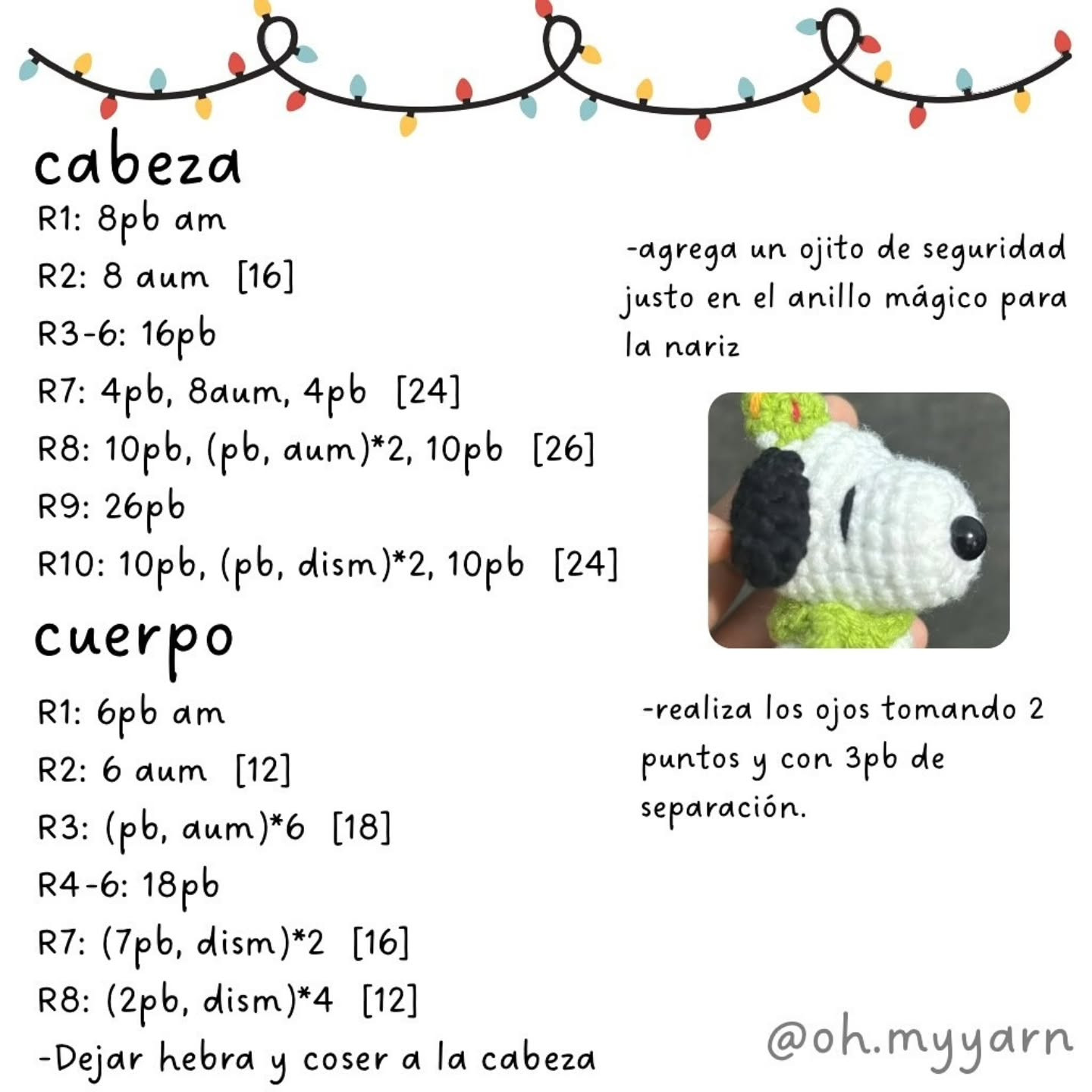 Adorables muñecos de Snoopy navideños tejidos a crochet