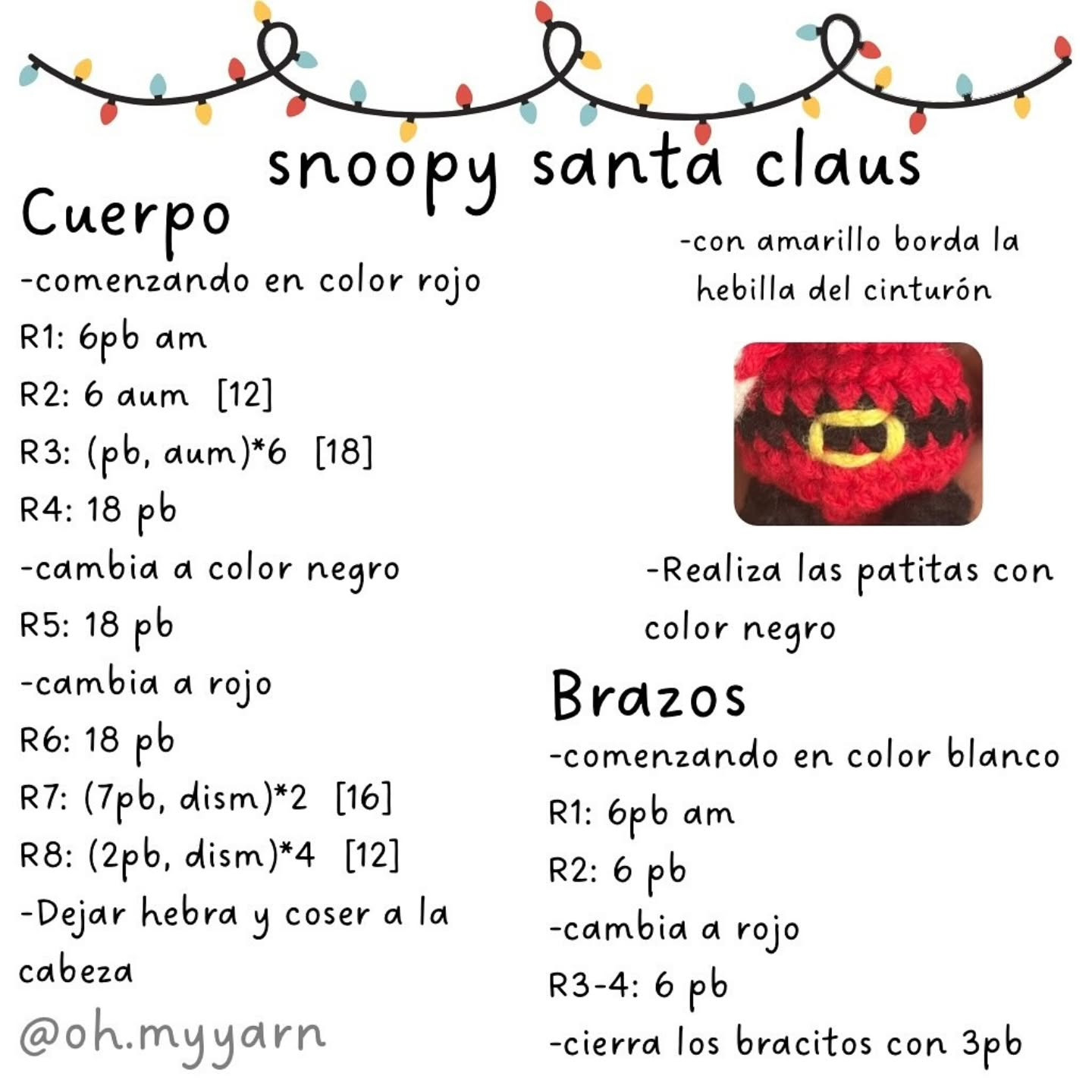 Adorables muñecos de Snoopy navideños tejidos a crochet