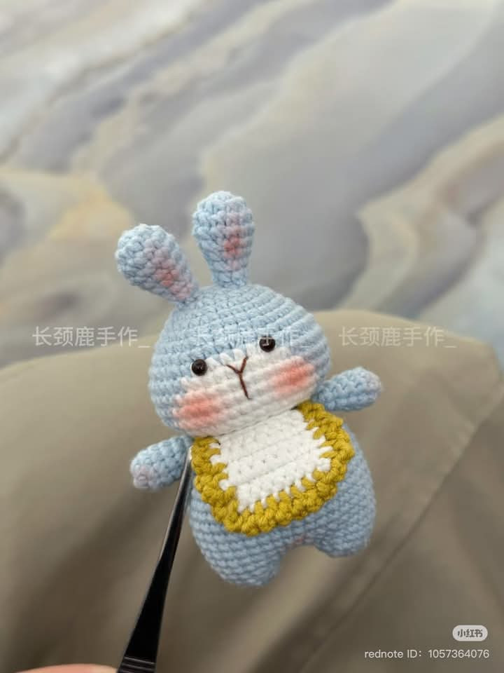 Amigurumi Blue Bunny with Apron Crochet Pattern