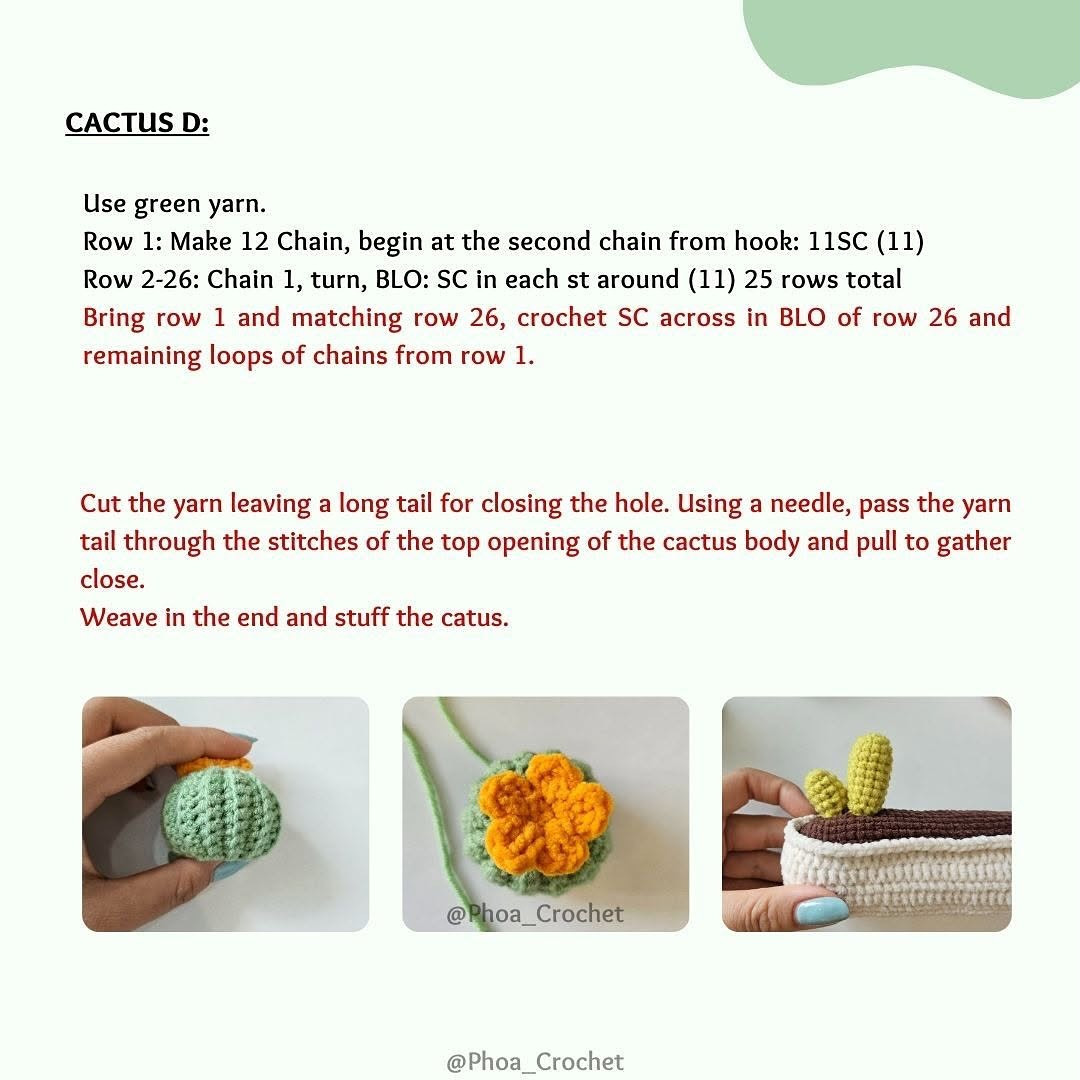 Amigurumi Crochet Pattern: Cute Cactus Garden Free Tutorial