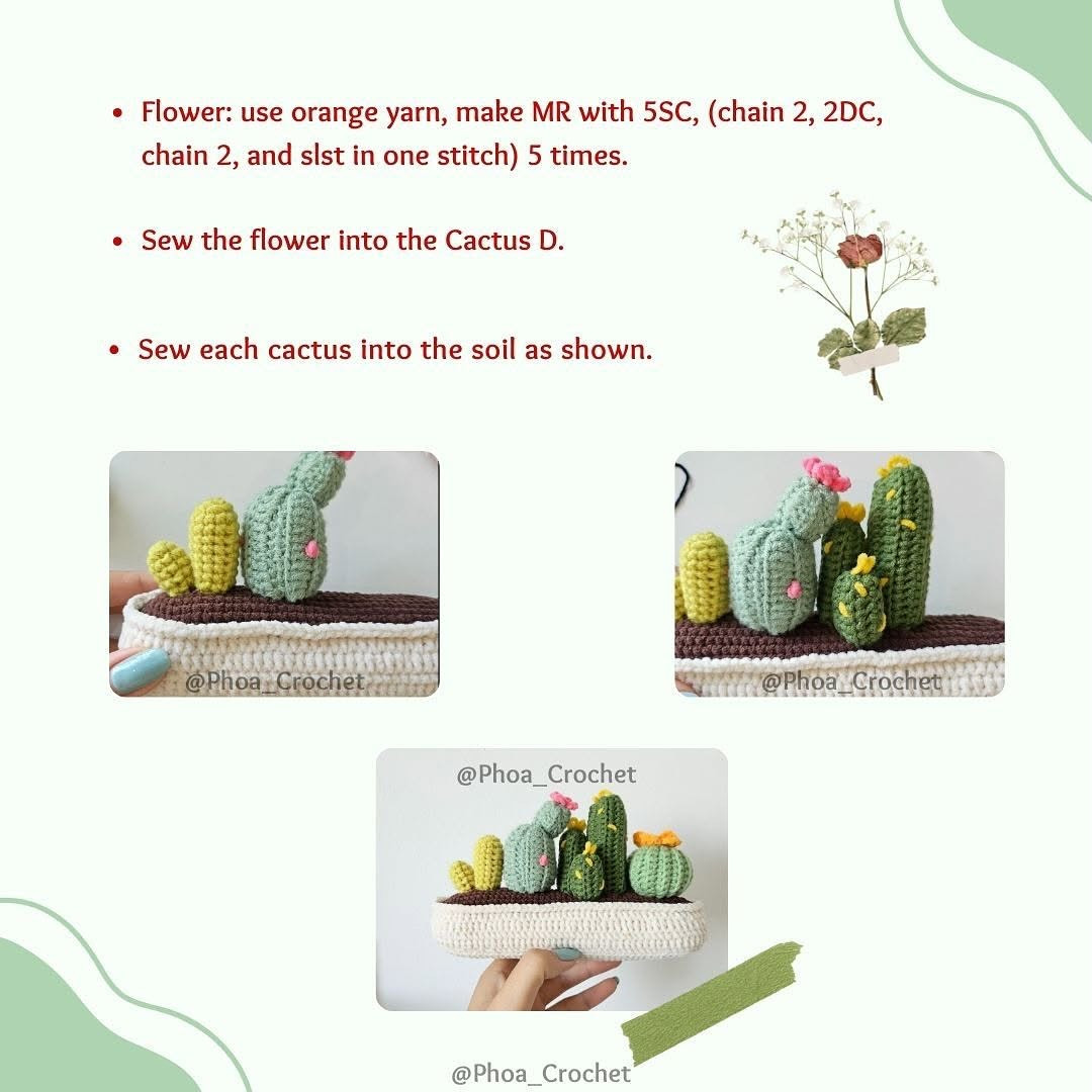 Amigurumi Crochet Pattern: Cute Cactus Garden Free Tutorial