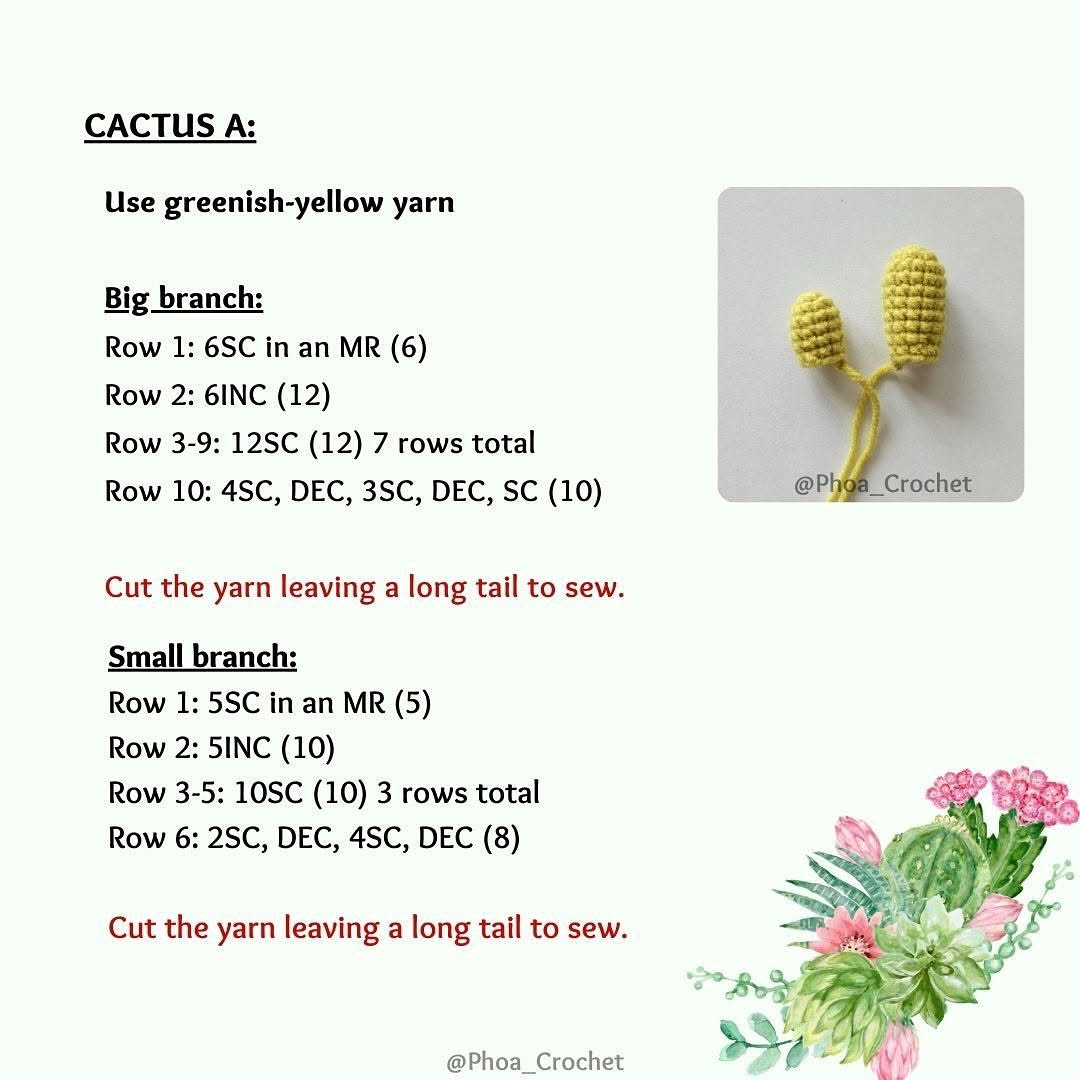 Amigurumi Crochet Pattern: Cute Cactus Garden Free Tutorial