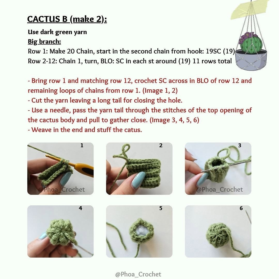 Amigurumi Crochet Pattern: Cute Cactus Garden Free Tutorial