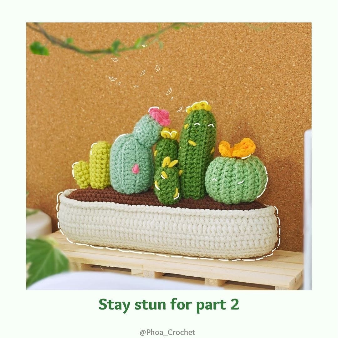 Amigurumi Crochet Pattern: Cute Cactus Garden Free Tutorial