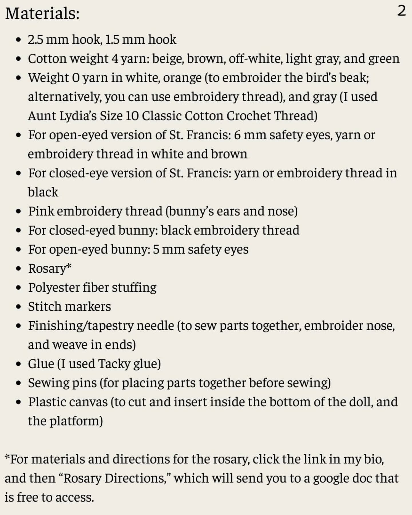 Amigurumi Saint Francis with Animals Crochet Pattern