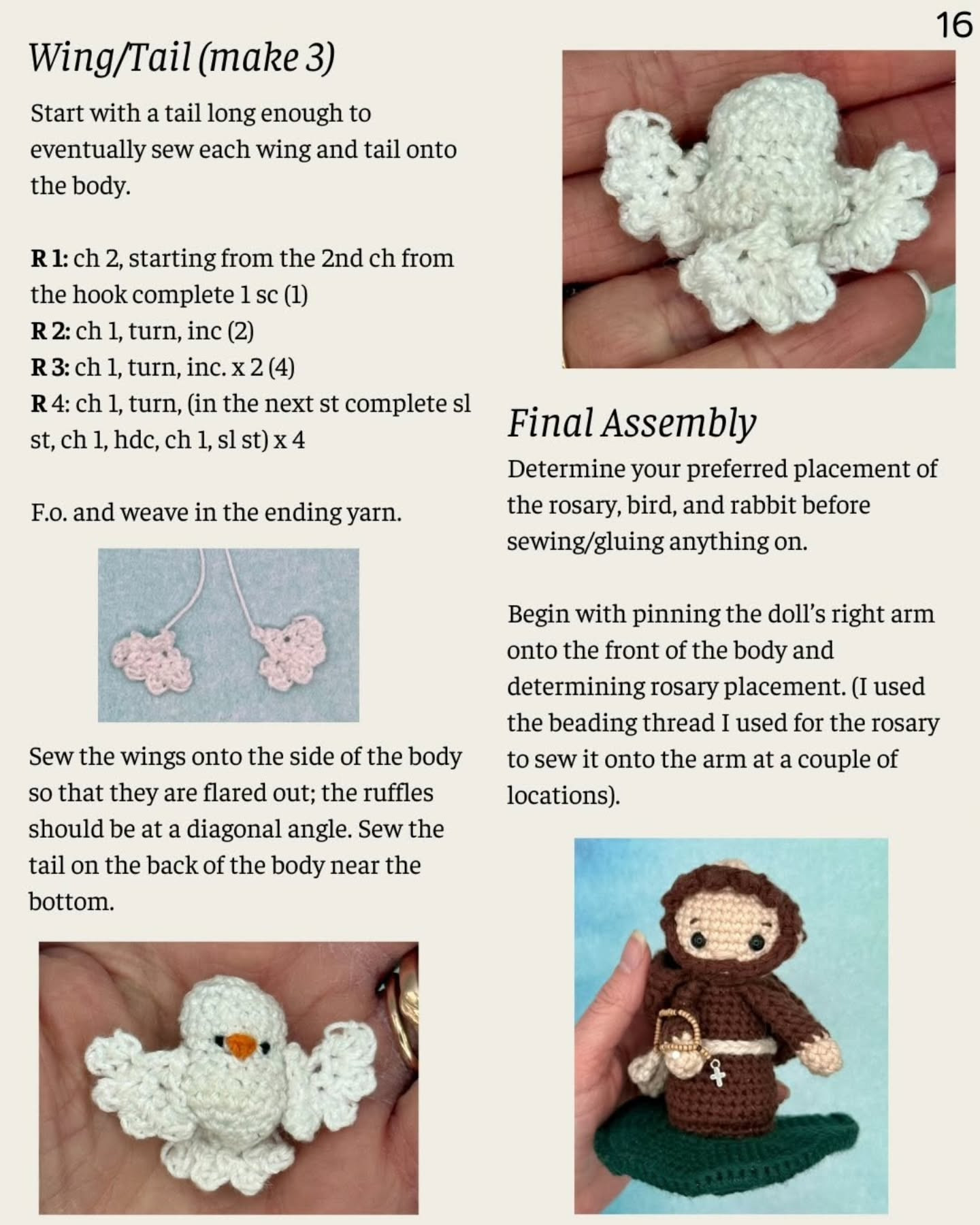 Amigurumi Saint Francis with Animals Crochet Pattern